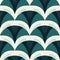 Minimalist Teal And White Retro Pattern With Vienna Secession Influence