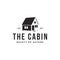 Minimalist tiny house, hut, cottage, cabin logo icon vector