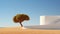 Minimalist tree Landscape AI Generated