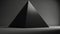 Minimalist Vantablack Pyramid in 3D Rendering