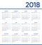 Minimalist vector 2018 calendar