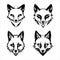 Minimalist Vector design of A fox\\\'s Icon