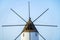 Minimalist view of antique windmill