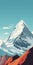 Minimalist Vintage Poster: Gasherbrum I - Majestic Everest In Flat Design