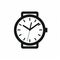 Minimalist Watch Icon On White Background