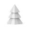 Minimalist white glossy Christmas tree angled shape for indoor decorative design 3d realistic vector
