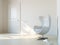 Minimalist White Interior Room With Luxury Armchair 2d Version