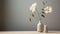 Minimalist White Vases With Serene Floral Arrangements