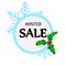 Minimalist winter sale banner