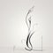Minimalist Wire Sculpture: Decorative Calla Lily For Abstract Backgrounds