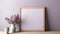 Minimalist Wooden Frame With Lilac: A Delicate And Elegant Design