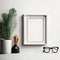 Minimalist Wooden Picture Frame Mockup: Showcase Your Art with Style AI Generated