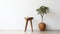 Minimalist Wooden Stool By West Elm - Japanese Style With Neoclassicist Influences