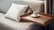 Minimalist Wooden Tray For Sofa Beds Scene