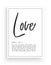 Minimalist Wording Design, Love definition, Wall Decor, Wall Decals Vector, Love noun description, Wordings Design