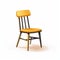 Minimalist Yellow Chair Illustration: Rustic Simplicity In Vibrant Cartoon Style