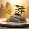 Minimalist Zen Garden with Elements of Nature's Extraordinary Phenomena