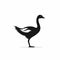 Minimalistic 2d Goose Icon: Unique Character Design For Environmental Awareness