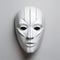 Minimalistic 3d Rendered White Mask On Gray Background