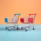 minimalistic 3D shopping cart concept embodies the convenience and efficiency of modern e-commerce.