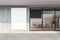 Minimalistic apartament house with gray facade