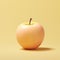 Minimalistic Apple Design On Light Yellow Background