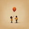 Minimalistic Balloon Illustration With Pop Culture References