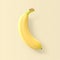 Minimalistic Banana Graphic On Light Yellow Background