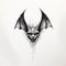 Minimalistic Bat Head Tattoo Illustration By Martin Debbie