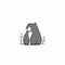 Minimalistic Bear Cartoon Doodle Line Art