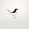 Minimalistic Bird On White Background - Uhd Image