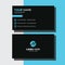 Minimalistic Black And Blue Business Card