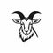 Minimalistic Black Goat Icon - 2d Lineal Vector Design