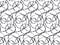 Minimalistic black ink concept seamless pattern.