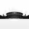 Minimalistic Black Silhouette Design Of A Stadium
