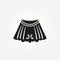 Minimalistic Black Skirt Icon: Symbolic Folklore-inspired Design