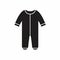 Minimalistic Black And White Child\\\'s Onesie Illustration