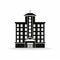 Minimalistic Black And White Luxury Hotel Icon