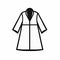 Minimalistic Black And White Robe Icon