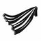Minimalistic Black And White Sarong Icon - Simple Vector Art Design