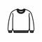 Minimalistic Black And White Sweater Icon