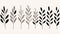 Minimalistic Black And White Twig And Leaf Vector Art