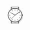 Minimalistic Blackline Watch Vector - Danish Design Inspired