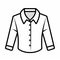 Minimalistic Blouse Icon: Clean And Stylish Shirt Illustration
