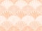 Minimalistic boho seamless pattern with mid-century style leaves in an earthy palette. Modern aesthetic background with trendy