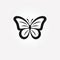 Minimalistic Butterfly Icon For Web Design