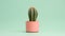 Minimalistic Cactus On Pink Pot - Ultra Realistic High Resolution Art