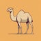 Minimalistic Camel Cartoon Doodle