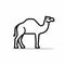 Minimalistic Camel Outline Icon For Ux ui Design