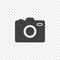 Minimalistic camera icon. Vector on a transparent background.